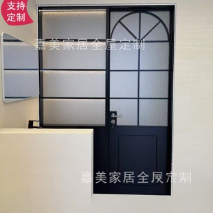 长沙门联窗法式复古铝合金门连柜洗手间门铁艺玻璃厨房门折叠移门