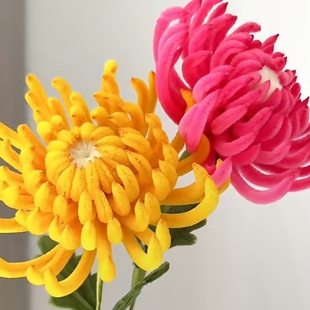 扭扭棒中华菊富贵菊手工编制花束diy材料包创意手工加密金丝菊