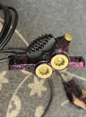 适配青蛙四活塞刹车FV4油压碟刹来令片山地车散热金属片盘片配件