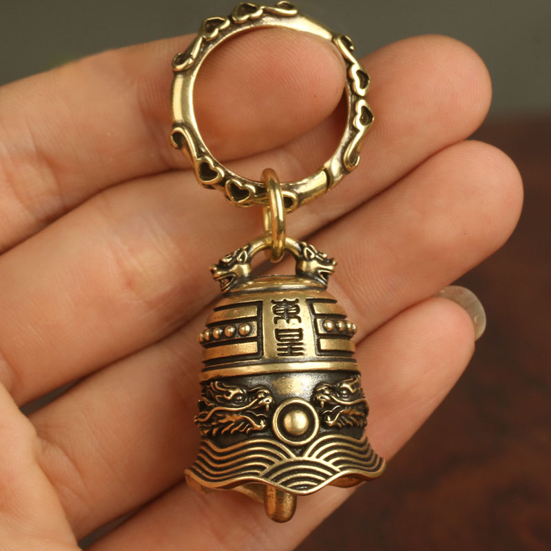 男车保平安中国风复古风纯黄铜