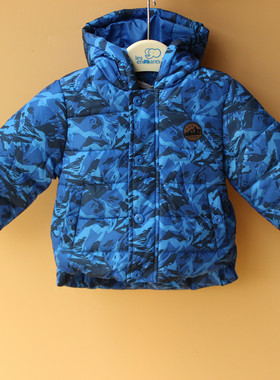 丽婴房专柜童装Absorba男童宝宝婴儿长袖连帽外套棉衣冬棉服棉袄