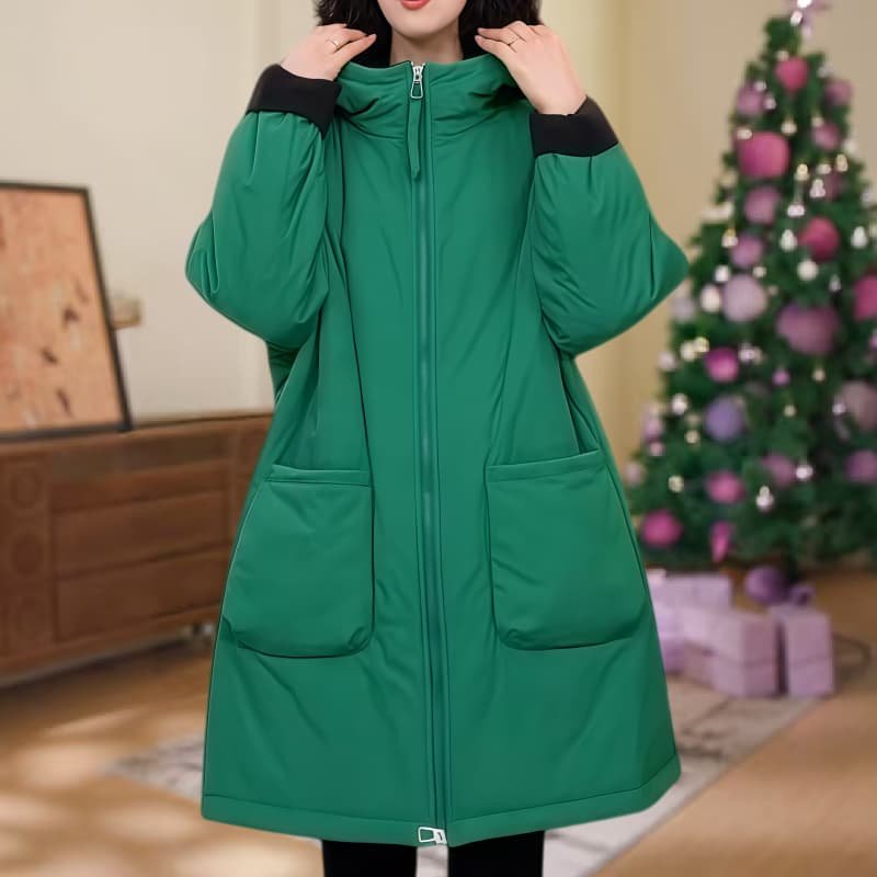 2026单面穿绿色棉衣女秋冬新款宽松休闲中长款夹棉保暖棉新年战袍,女装/女士精品,短外套,淘宝优惠券,粉丝福利购,淘宝优惠卷