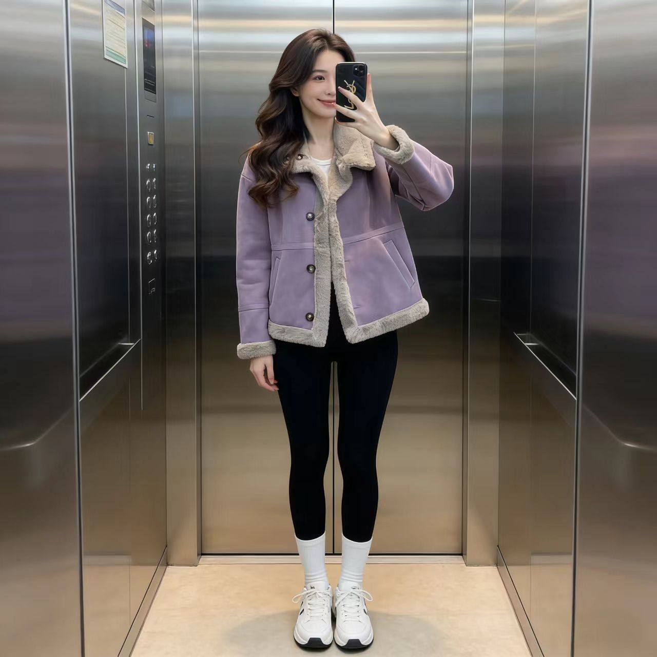 新年战袍显白显瘦紫色外套女冬季新款韩系甜美减龄温柔ins小清新,女装/女士精品,短外套,淘宝优惠券,粉丝福利购,淘宝优惠卷