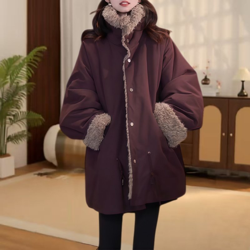 2026新年战袍轻奢羊羔绒外穿防寒保暖外套秋冬款慵懒风宽松棉服女,女装/女士精品,短外套,淘宝优惠券,粉丝福利购,淘宝优惠卷