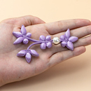 旗袍盘扣扣子朱砂梅珍珠花扣新中式 饰辅料 手工汉服硬条纽扣上衣装