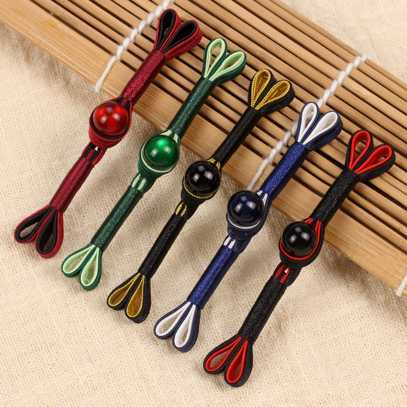 盘扣旗袍复古燕尾玉珠扣上衣装饰