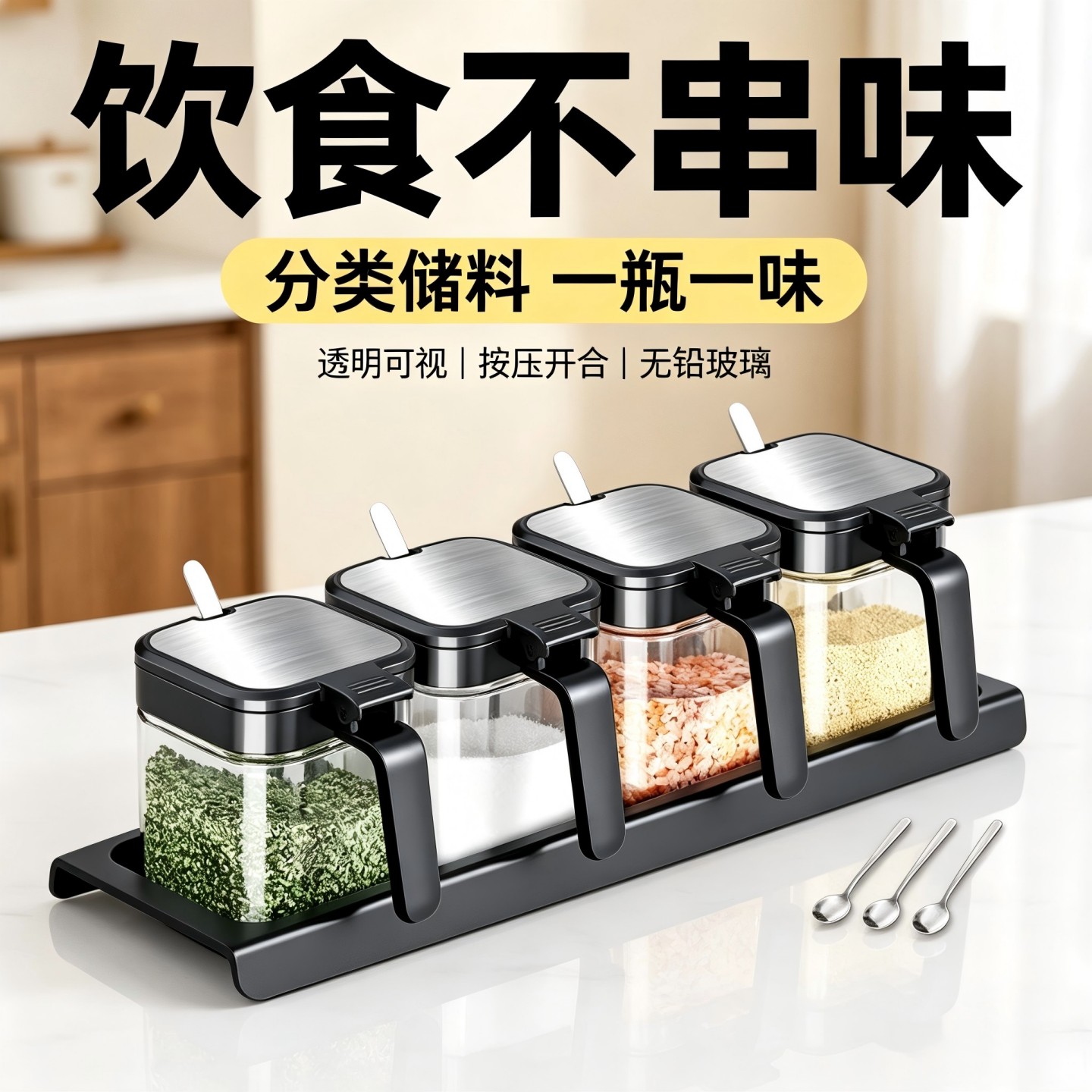 调料盒厨房家用调料罐调味罐盐罐调料组合套装油壶调味瓶罐调料瓶