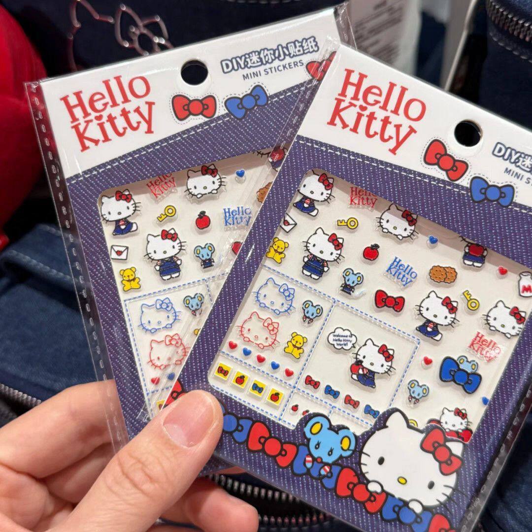 立体浮雕贴纸hello kitty美甲贴纸水杯手机壳相机diy卡通指甲贴