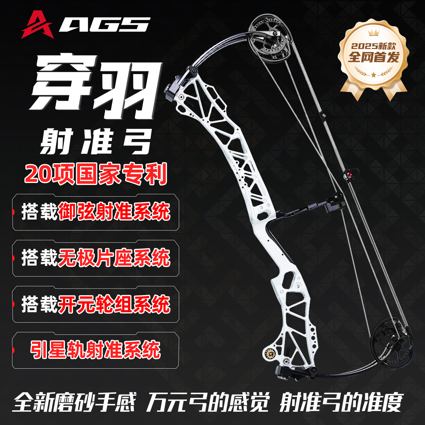 穿羽复合弓两用钢珠弓弓箭射击运动野外专业高精度射准射手滑轮弓