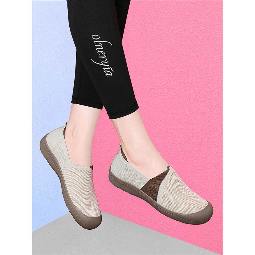 品牌乐福鞋女2026新款春秋厚底软底不累脚运动休闲网面透气妈妈鞋