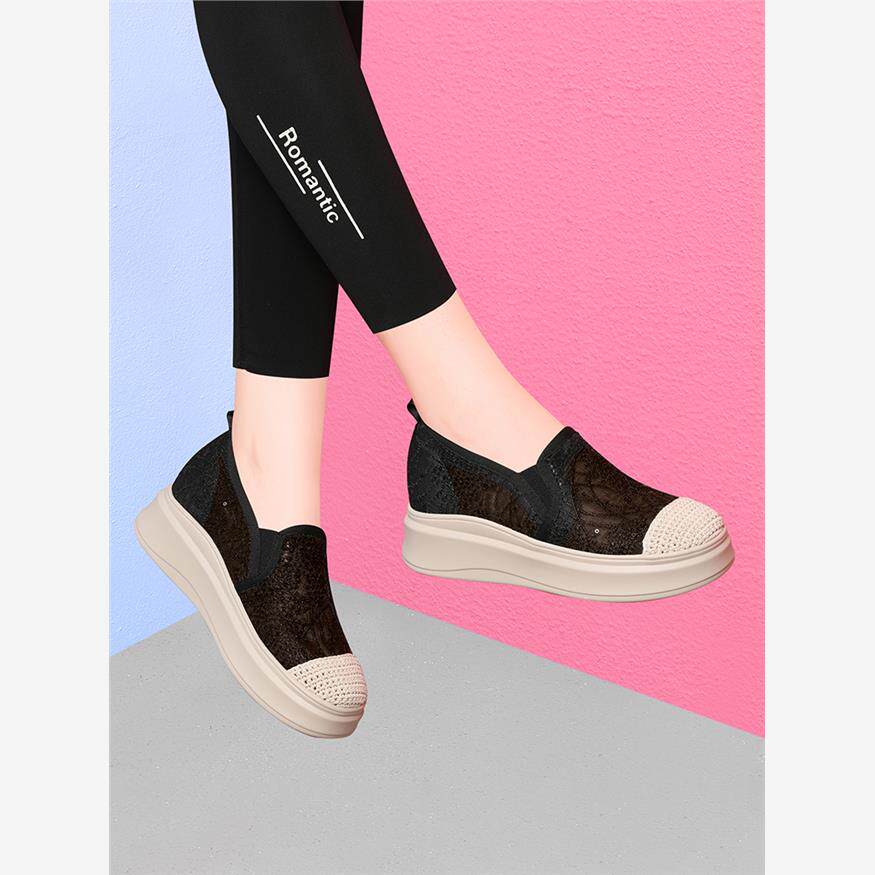 内增高女鞋2025夏季新款网面透气厚底休闲鞋搭配裙子的鞋子乐福鞋