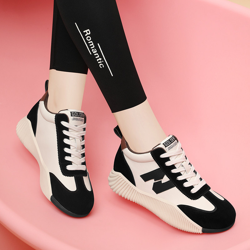 品牌真皮运动休闲鞋秋冬2025年新款冬季加绒二棉鞋女士短靴马丁鞋