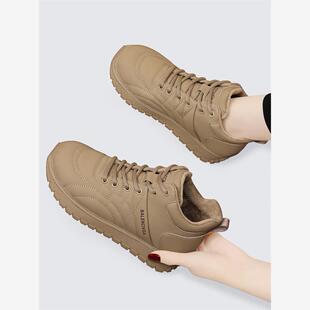 超软底软面妈妈鞋运动鞋女款加绒棉鞋防滑中老年不累脚休闲鞋冬季