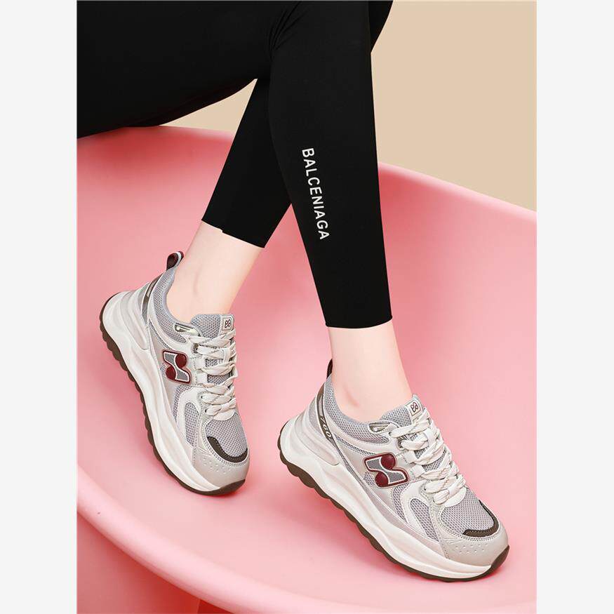 2025春季新款小众设计感休闲运动鞋轻便厚底旅游鞋舒适阿甘鞋