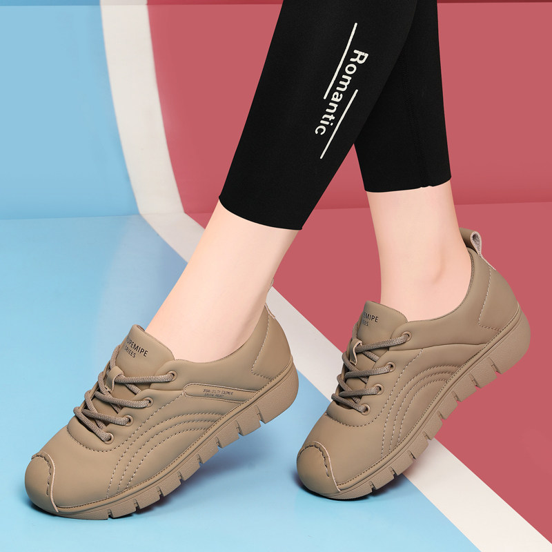 品牌鞋子女2025新款爆款春秋德训鞋厚底软底旅游运动休闲板鞋百搭