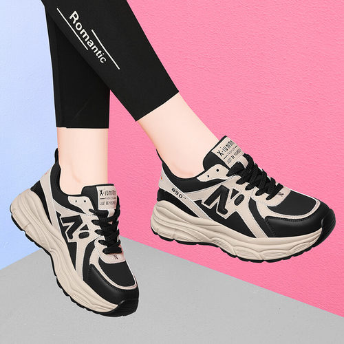 真皮老爹鞋女春季2025年