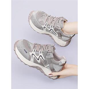 网面老爹鞋女款厚底春秋2026新款运动休闲鞋舒适软底机能风跑步鞋