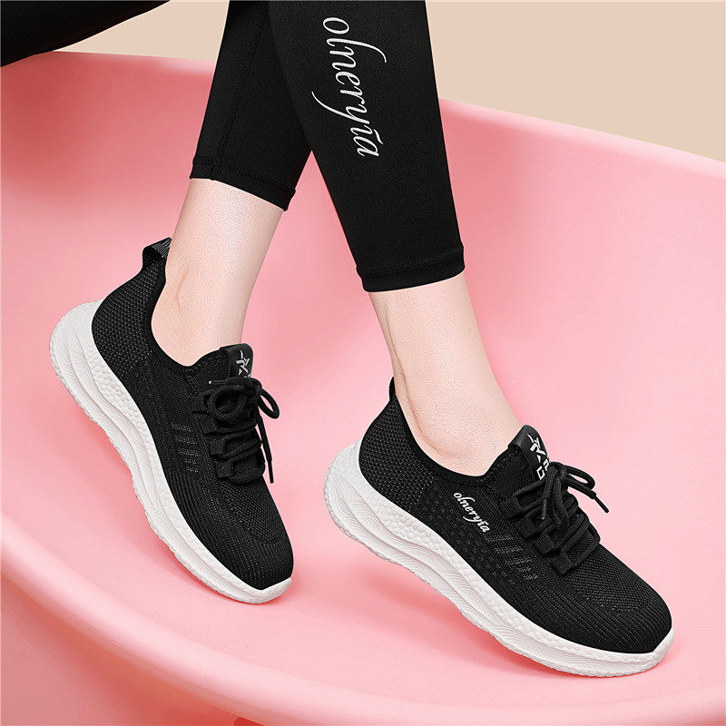 品牌2026年超火的鞋子厚底网面旅游跑步广场舞运动休闲妈妈鞋百搭