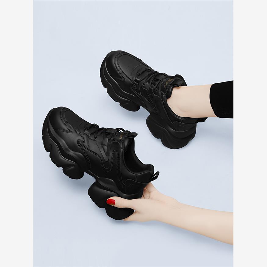 加绒显脚小冬款炸街真皮休闲运动