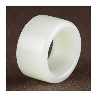 新疆和田玉扳指男士大拇指羊脂青白玉戒指女大气正宗玉石大号指环