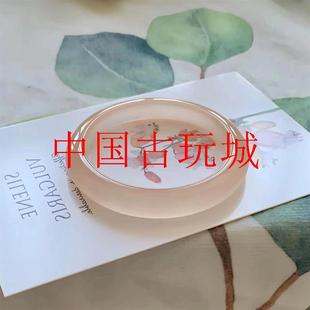 桃粉扁条玛瑙手镯冰种藕粉玉镯子高级感素雅高冰透手镯女款手饰品