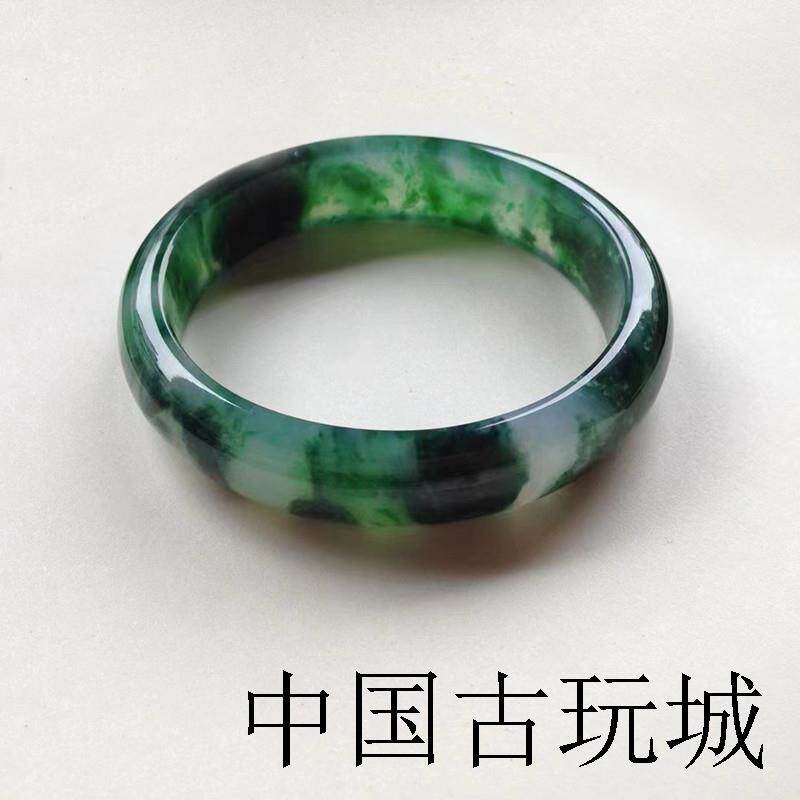 冰糯种女款厚轮胎圈翡翠手镯拆包推翠绿芙蓉玉镯新品处理福镯女款