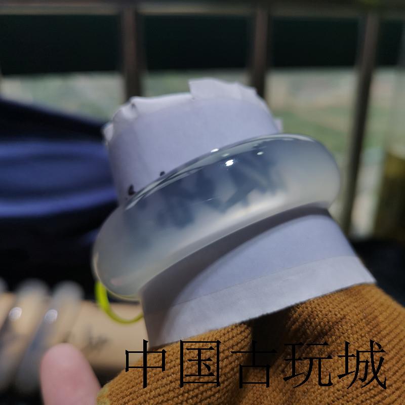 正品高端马料高冰种玉髓手镯白冰玻璃种玛瑙玉镯收藏精品原色女款