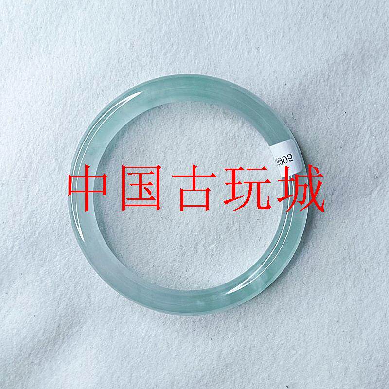 老坑缅甸翡翠色手镯冰种透润阳绿飘花蓝底春彩紫罗兰细圆条叮当镯