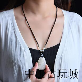 新疆和田玉吊坠挂绳高端高档玉佩可调节貔貅玉坠项链绳配玉的绳子