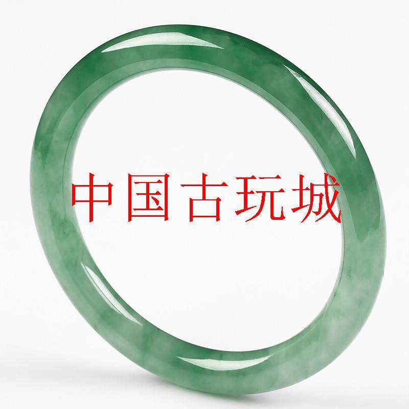 缅甸翡翠色细圆条贵妃手镯飘花浅绿阳绿冰种女款送母亲礼物玉手镯