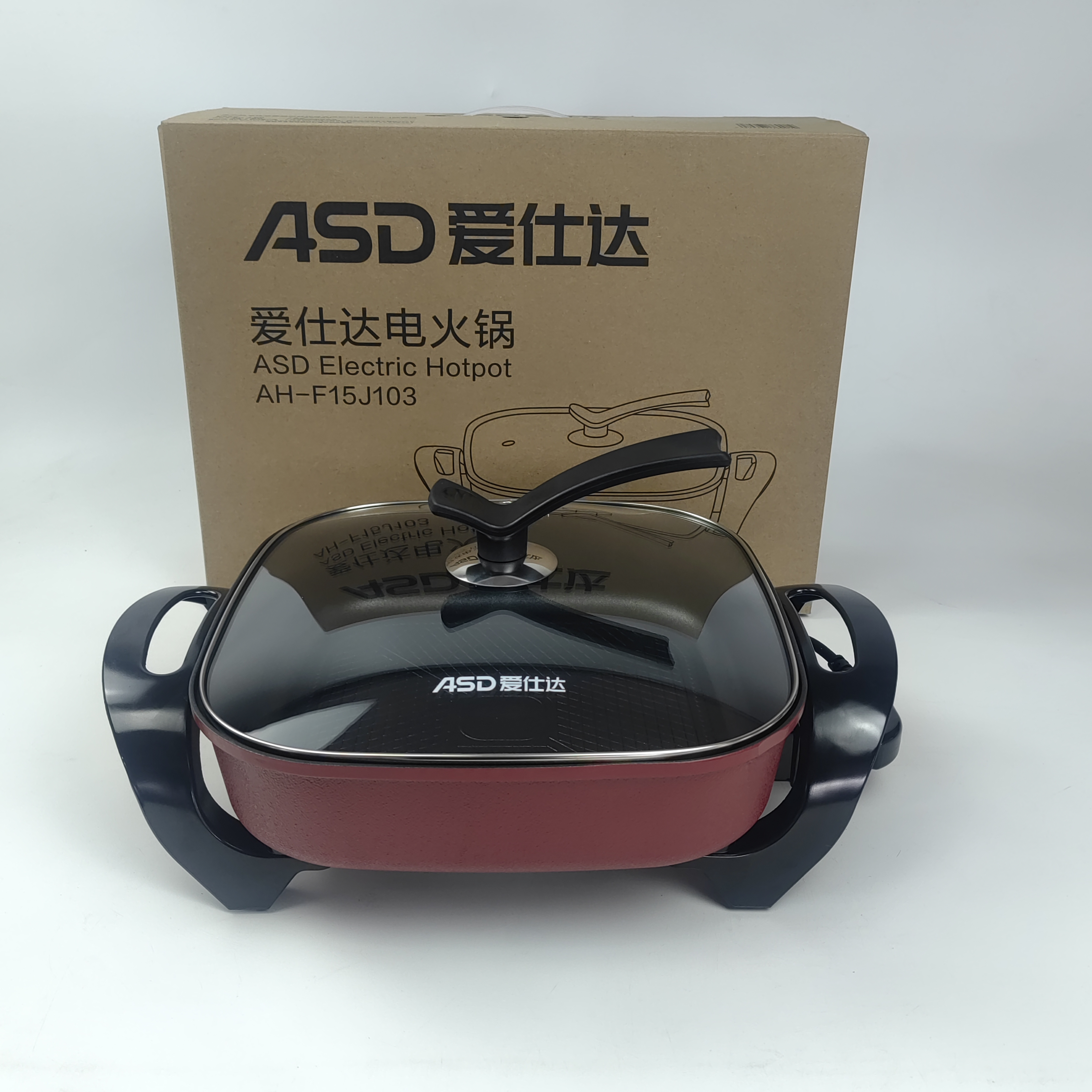 ASD/爱仕达电火锅AH-F15J103家用多功能烧烤炒涮一体式5L电煮锅