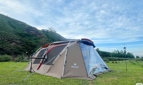 Snowpeak雪峰TP-671R/TP-671I帐篷加装透明门帘TPU两侧拉链款定制