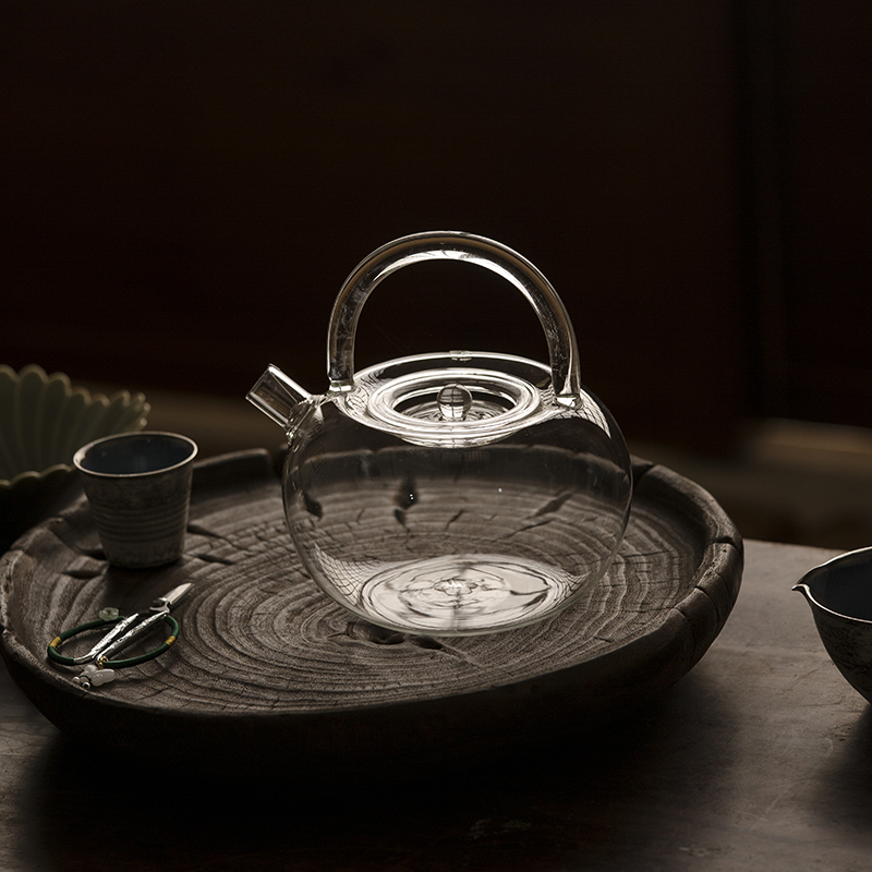 苹果琉璃提梁壶耐热加厚泡茶壶