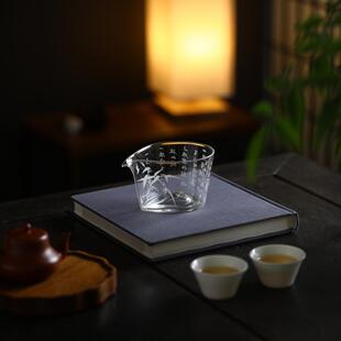 水滴诗文公道杯家用分茶器单个加厚耐热茶海喝茶功夫茶具配件