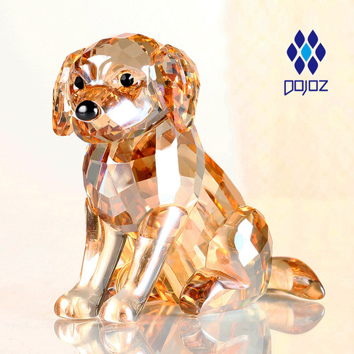 水晶小狗狗摆件犬新年新年礼物