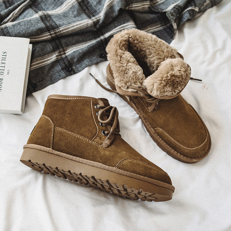 雪地靴男2024新款秋冬加厚