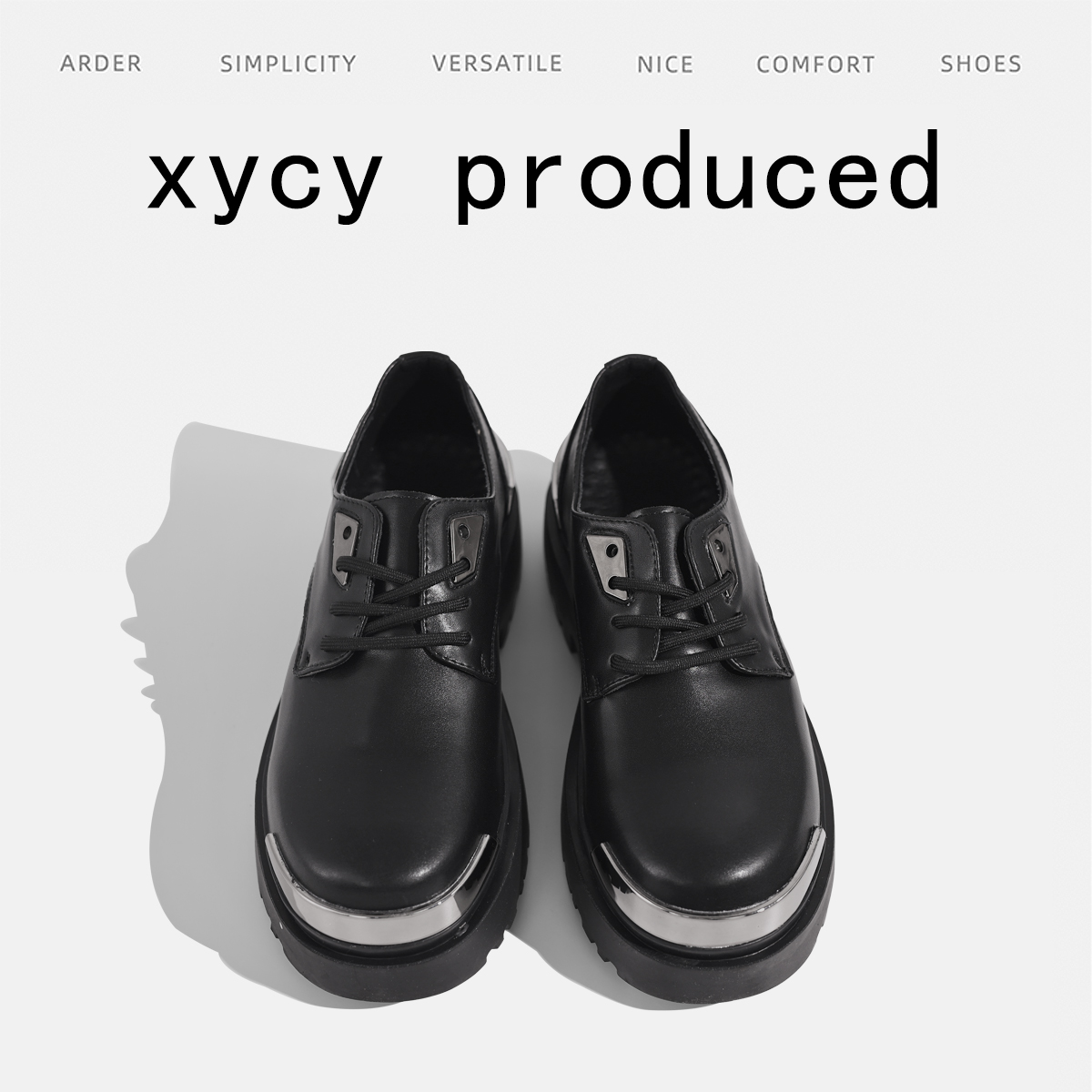 巴黎小众高级感德比鞋增高