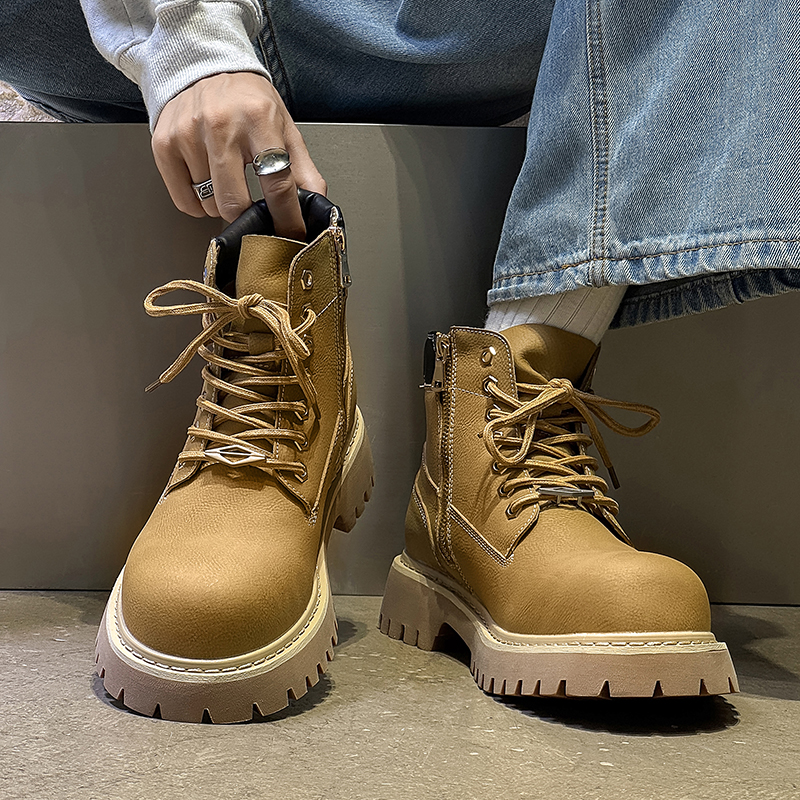 大黄靴男英伦2025秋冬新款