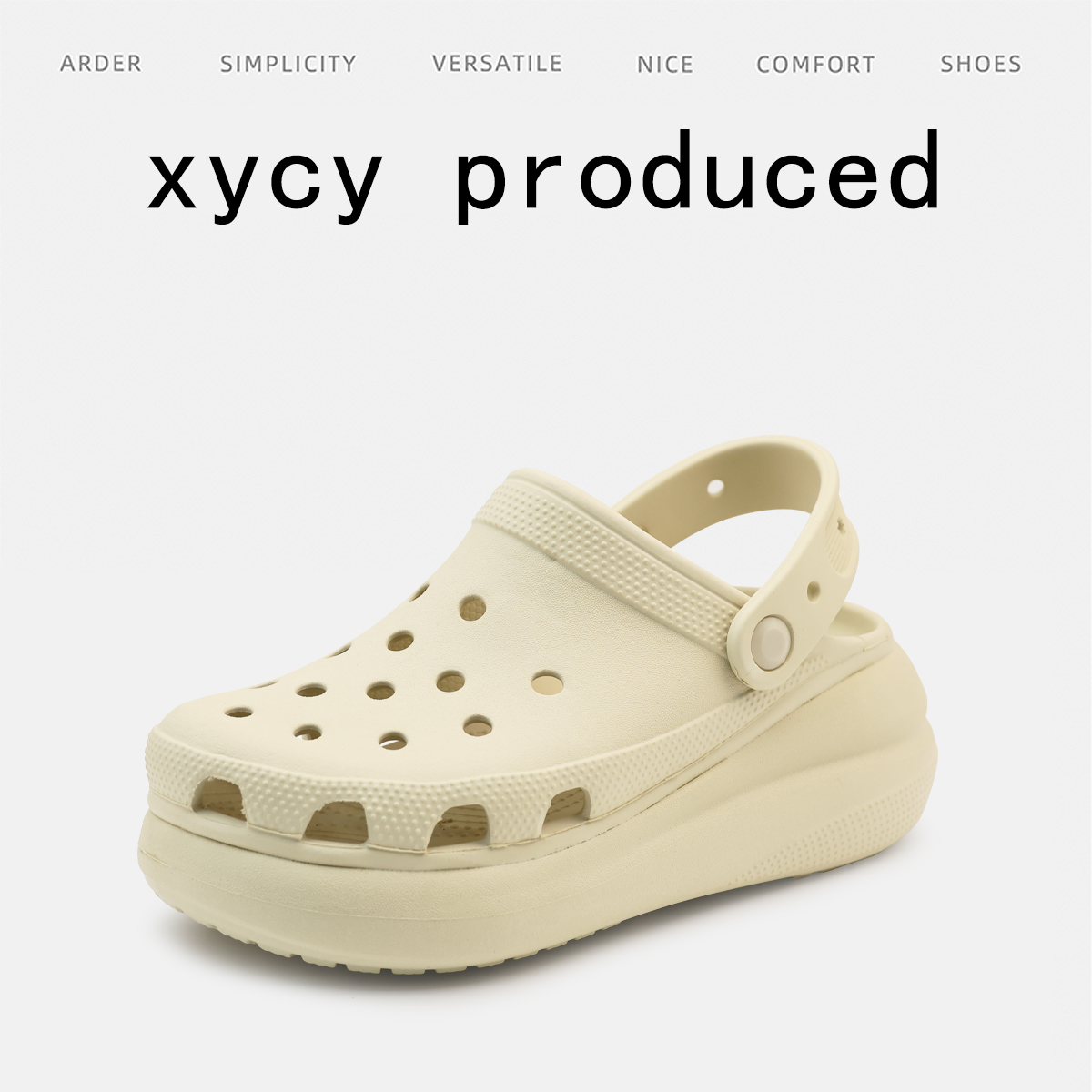 云朵泡芙厚底明星洞洞鞋