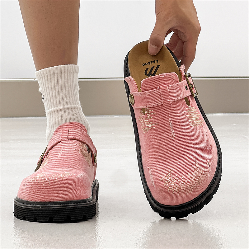 牛仔布勃肯鞋男女同款休闲百搭