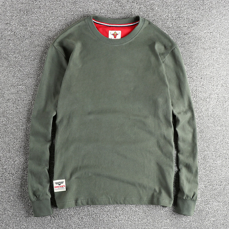 秋季新品基础款纯色长袖T恤打底