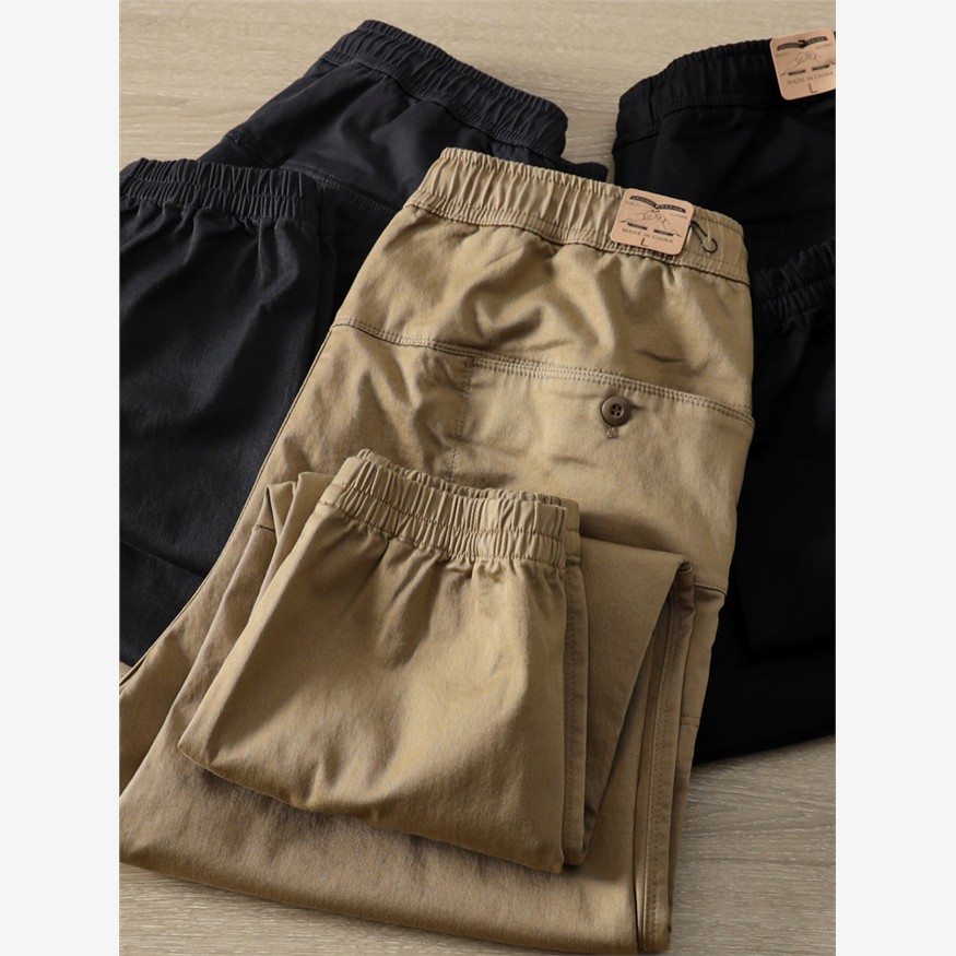 原创正品美式复古重磅斜纹帆布束脚工装裤秋季男士休闲裤宽松长裤
