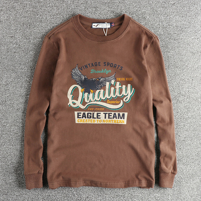 秋季新品经典美式复古老鹰印花