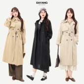 大衣外套显瘦 高级感韩系风衣女春秋微胖小个子中长款 120斤 大杨