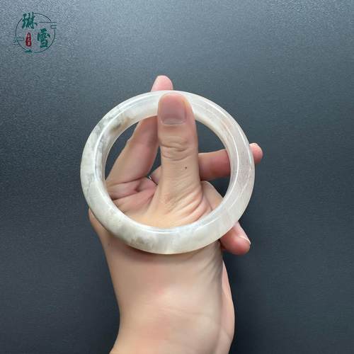 佘太翠樱花婚纱系列手镯淡雅花纹晕染新国风手链玉镯