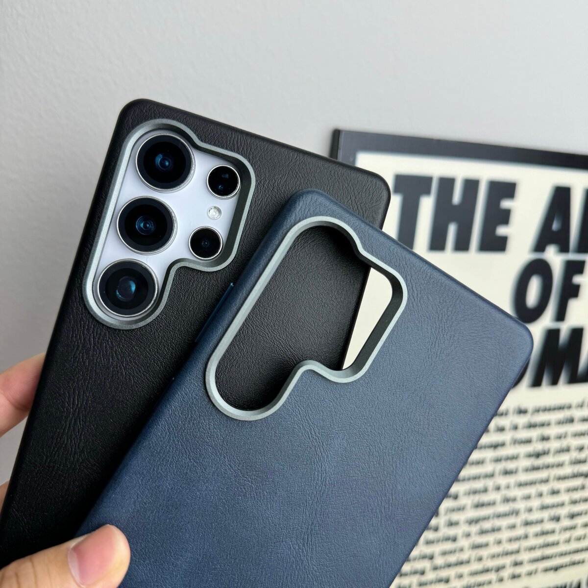 适用三星S25Ultra复古皮革手机壳