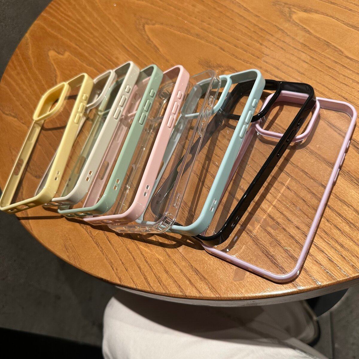 糖果色亚克力防摔苹果手机壳