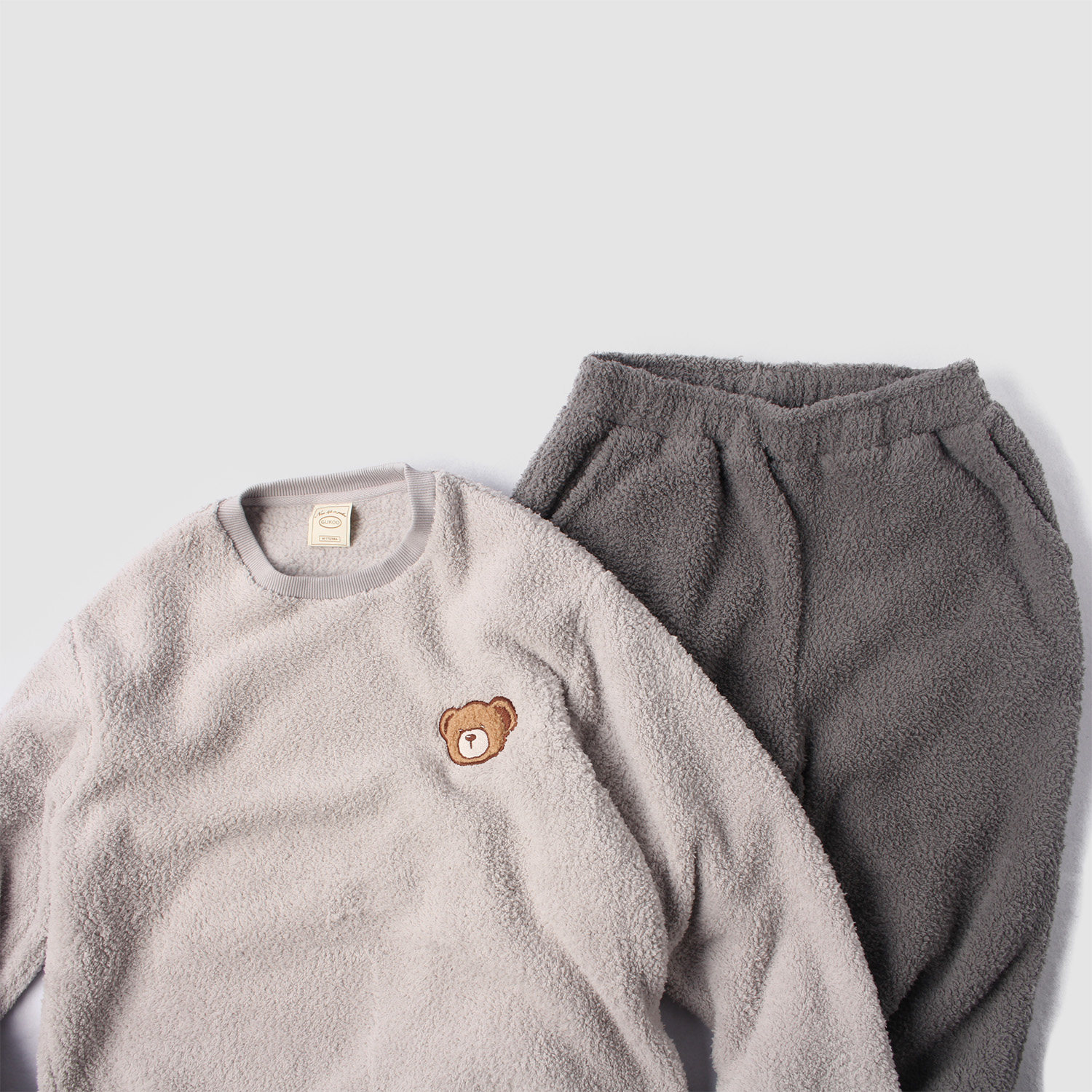 170-185男士冬季加绒家居服套装