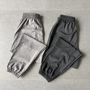 一等童品150-190打孔透气大童凉感速干裤夏季薄 高弹运动裤防蚊裤