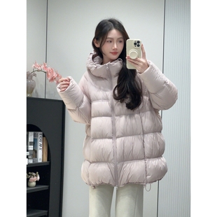 韩系奶芙芙甜美减龄羽绒服女中长款2025冬季新款90白鸭绒外套宽松